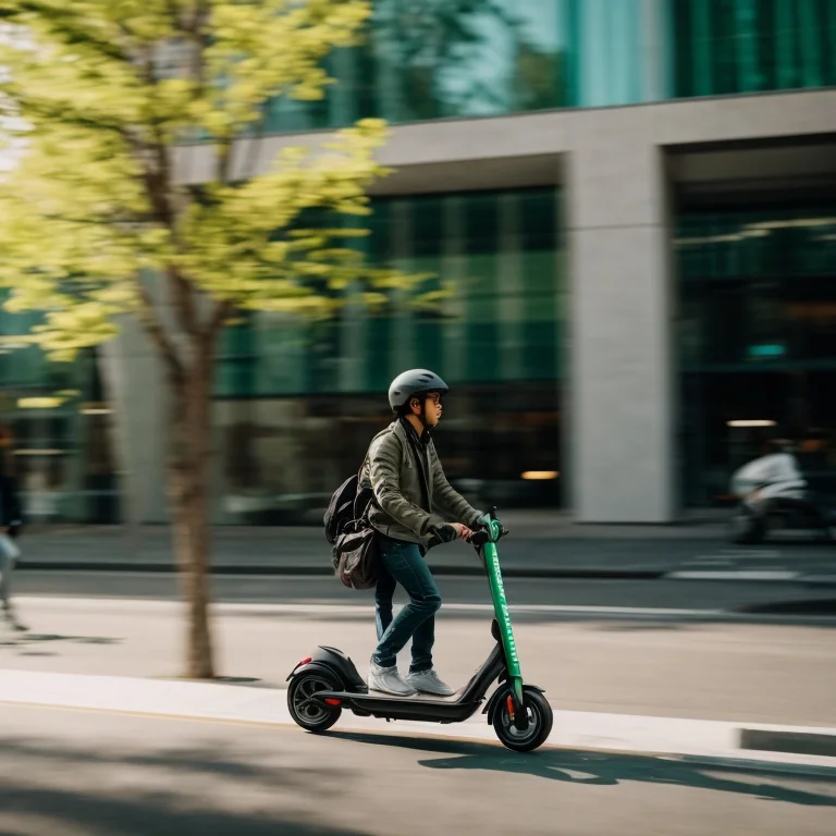 点検中のスクーター
